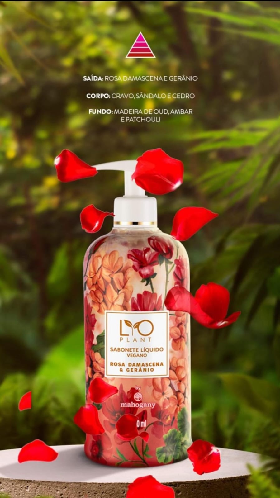 Sabonete Líquido Rosa Damascena e Gerânio